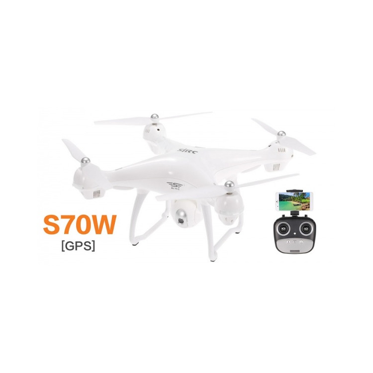 SJ70W - dron s GPS a follow me - bílá