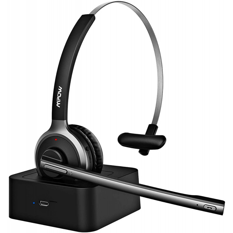 MPOW M5 PRO Business headset - bezdrátová sluchátka, černá