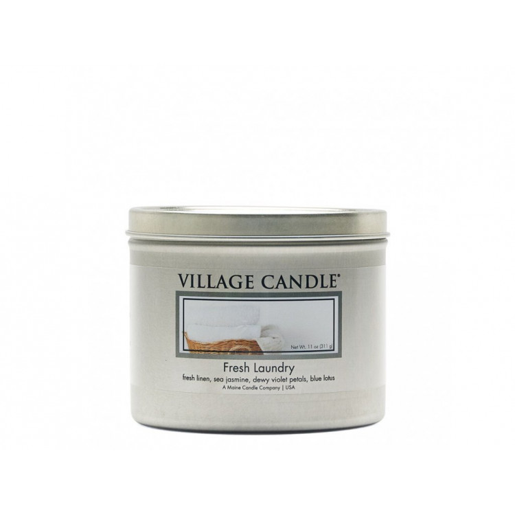 Village Candle Vonná svíčka v plechu - Fresh Laundry - 311g