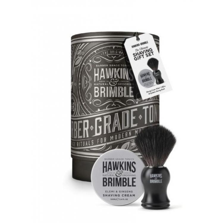 Hawkins & Brimble Pánská Dárková sada (Štětka na holení + Krém na holení)