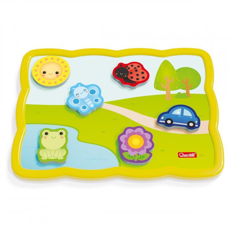 Quercetti 0231 Smart Puzzle magnetico first colors and words