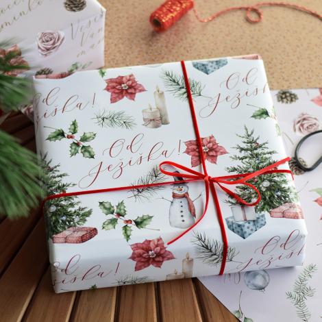 Velkoobchodní balení - Vánoční balící papír - Od Ježíška - 25 archů