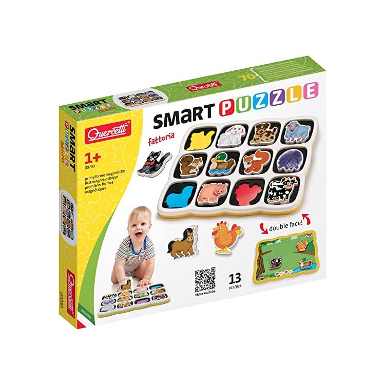 Quercetti 00230 Smart Puzzle magnetico Farm